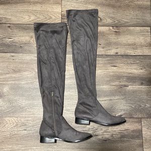 aldo tall grey thigh high boots